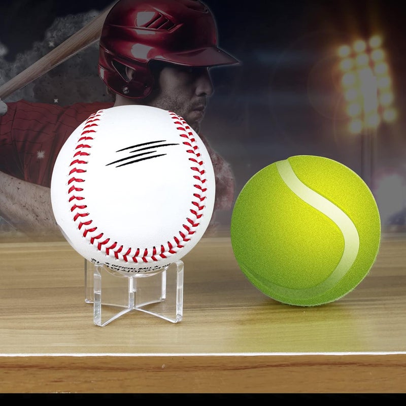 Evron Acrylic Baseball Holders for Ball Memorabilia Display, Softball Display, Tennis Display Rack (1.97x1.1 inch; 5x2.8 cm) - Image 5